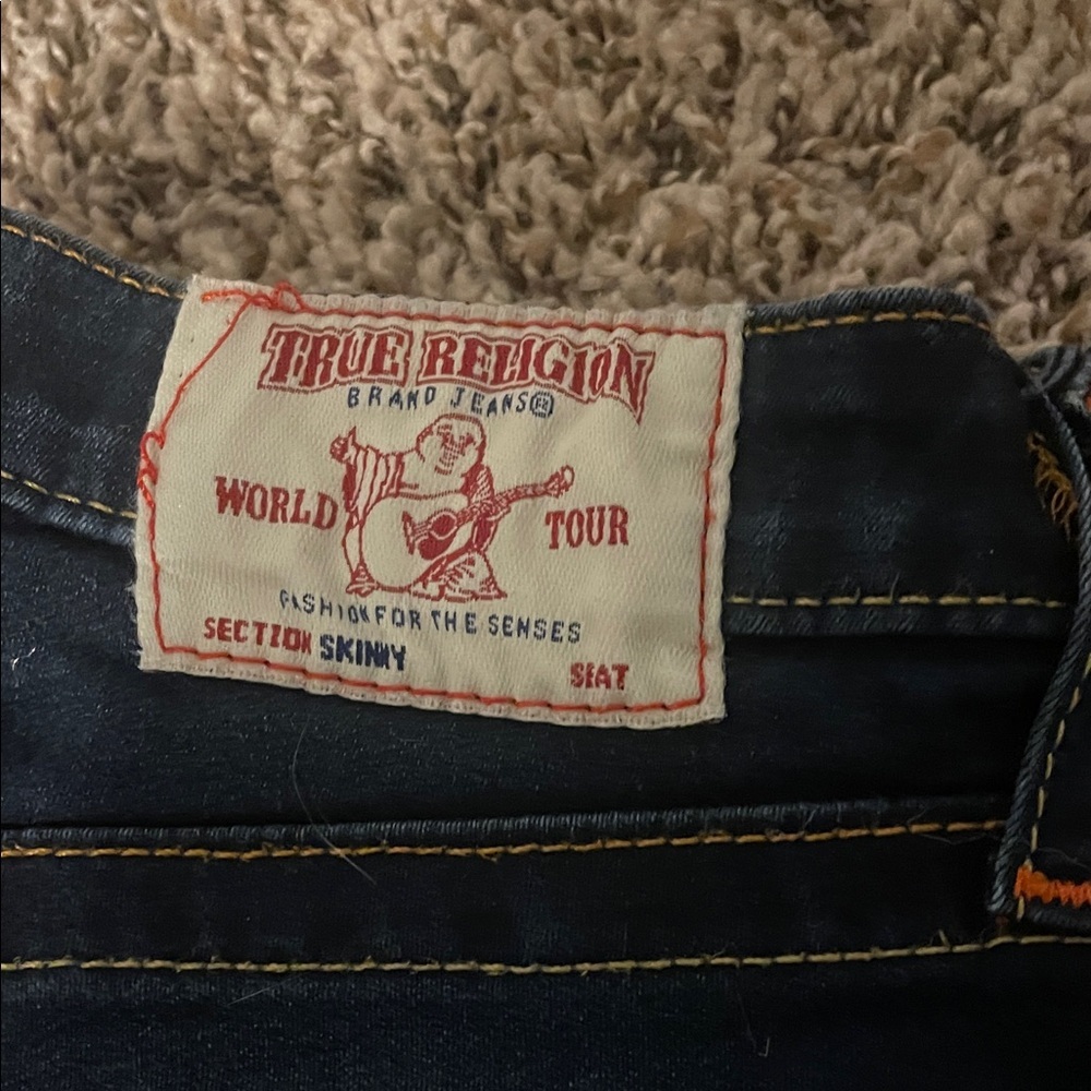 True Religion Dark Blue Skinny Jeans - Picture 2 of 5